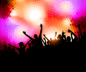 Party People silhouette vector 05 free download