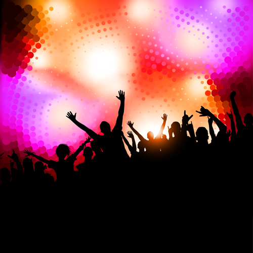 Party People silhouette vector 03