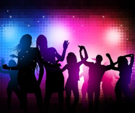 Party People silhouette vector 04