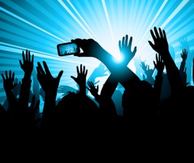 Party People silhouette vector 05