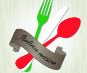 Italian menu design elements vector 01