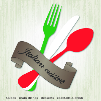 Italian menu design elements vector 01