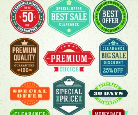 Different sale label vector set 02