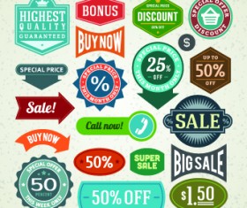 Different sale label vector set 05