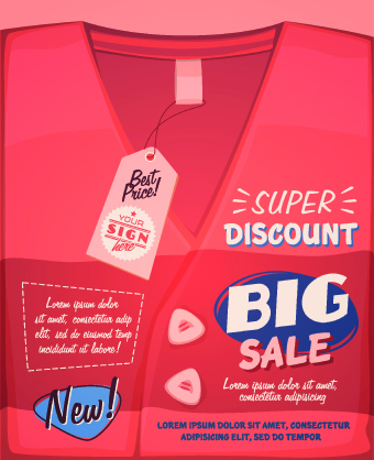 Sales promotion poster design vector 02
