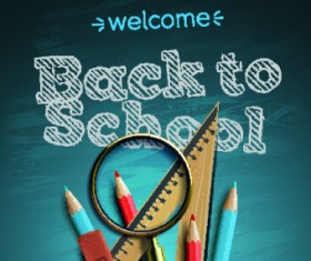 Vector school design elements set 03