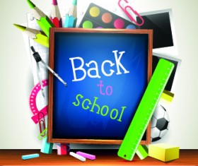 Vector school design elements set 04