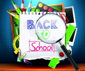 Vector school design elements set 05