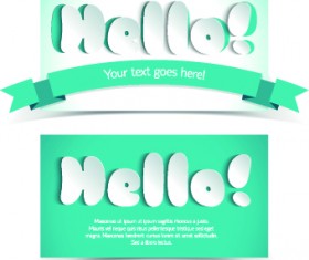 Creative shopping greetings cards vector 01
