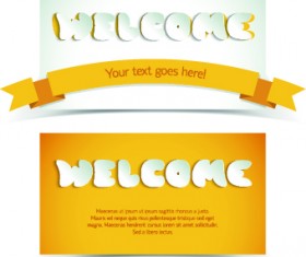 Creative shopping greetings cards vector 02