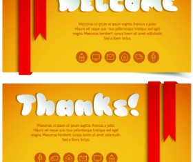 Creative shopping greetings cards vector 03