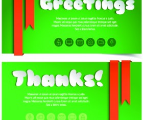 Creative shopping greetings cards vector 05