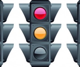 Various Traffic light design vector 01