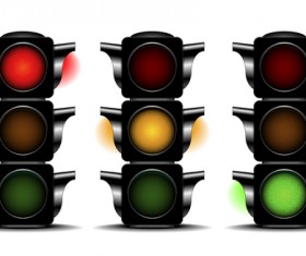 Various Traffic light design vector 02