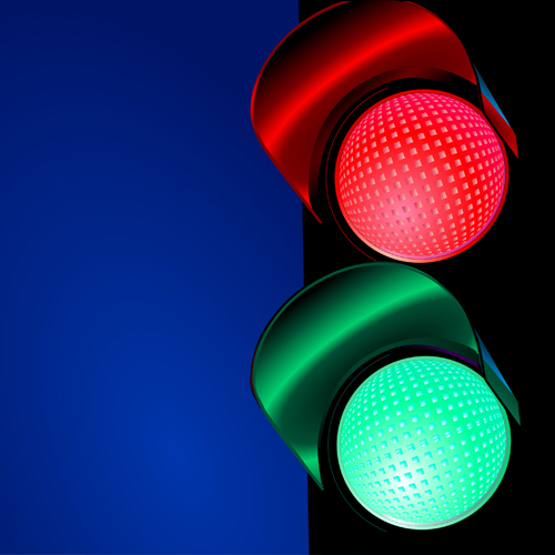 Various Traffic light design vector 03