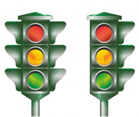 Various Traffic light design vector 04