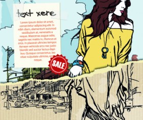 Hand drawn urban fashion elements vector 01