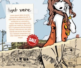 Hand drawn urban fashion elements vector 02