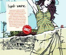 Hand drawn urban fashion elements vector 03