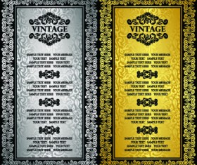 Vintage ornament background art 03