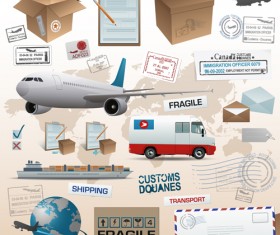 World transport design vector 02