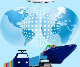 World transport design vector 05