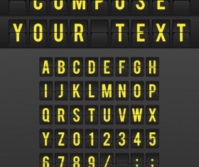 Page turning Alphabet with Number vector 01