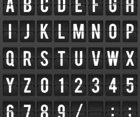 Page turning Alphabet with Number vector 02