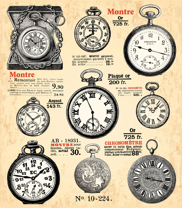 Old Clock design elements