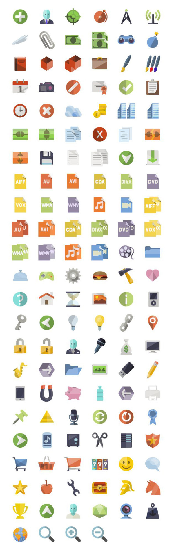 136 kind web icons