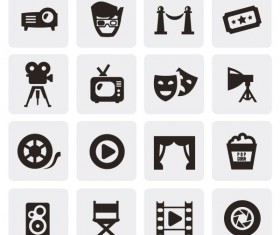 Huge collection of Black and white icons vector 03