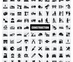 Huge collection of Black and white icons vector 10
