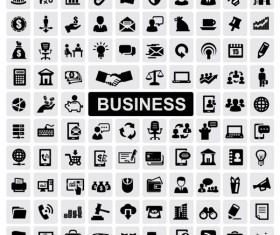 Huge collection of Black and white icons vector 14