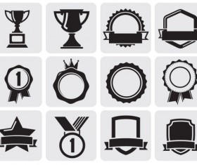 Huge collection of Black and white icons vector 19
