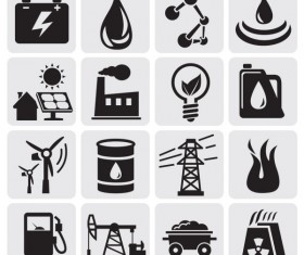 Huge collection of Black and white icons vector 21