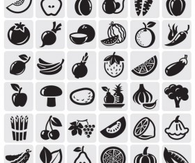 Huge collection of Black and white icons vector 22