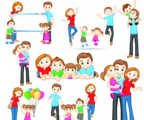 Vivid people design elements vector set 02