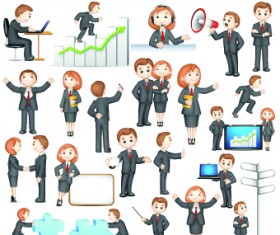 Vivid people design elements vector set 03