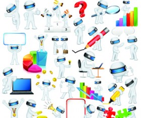 Vivid people design elements vector set 04