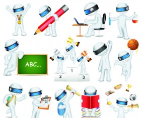 Vivid people design elements vector set 05