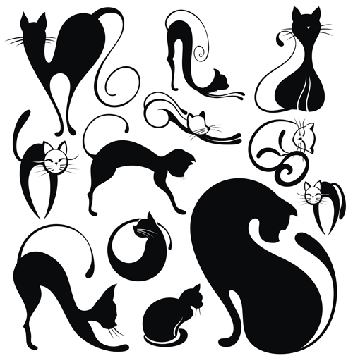 lovely Animals Vector Silhouettes 01