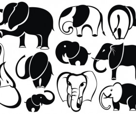 lovely Animals Vector Silhouettes 03