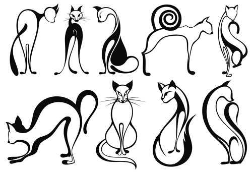 lovely Animals Vector Silhouettes 04