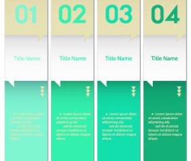 Numbers Banners design vector set 01