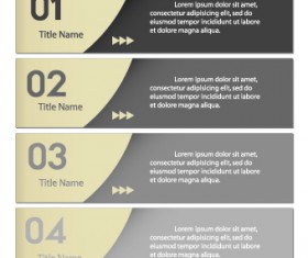 Numbers Banners design vector set 02