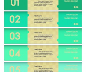 Numbers Banners design vector set 03