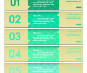 Numbers Banners design vector set 04