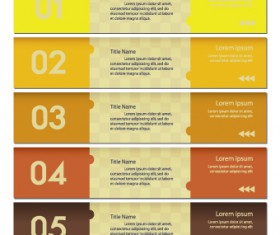 Numbers Banners design vector set 05