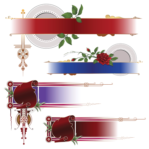 Banners with Decorative vector 01