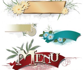 Banners with Decorative vector 02